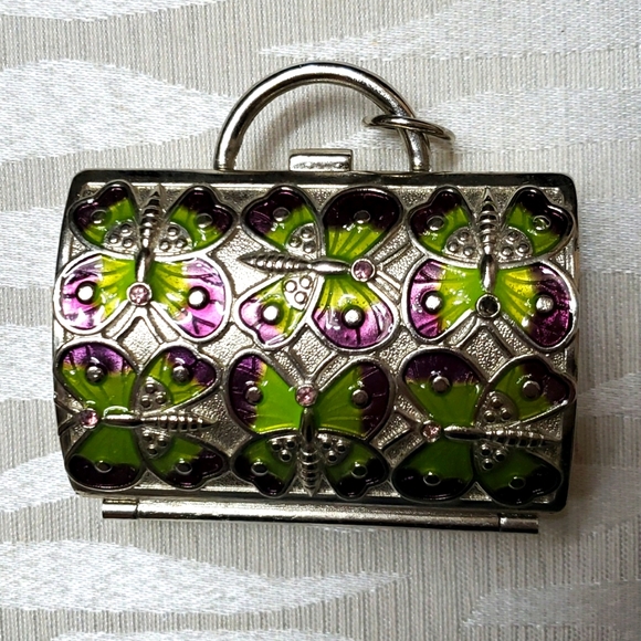 🌷🌷Judith Leiber Purse Box, Green Purple ButterflyNeiman Marcus🌷🌷 - Picture 2 of 10